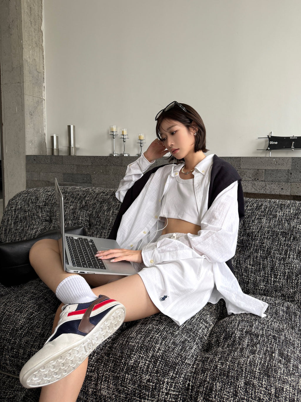 2026 Women’s GS Embroidered Linen Shorts (FF749)