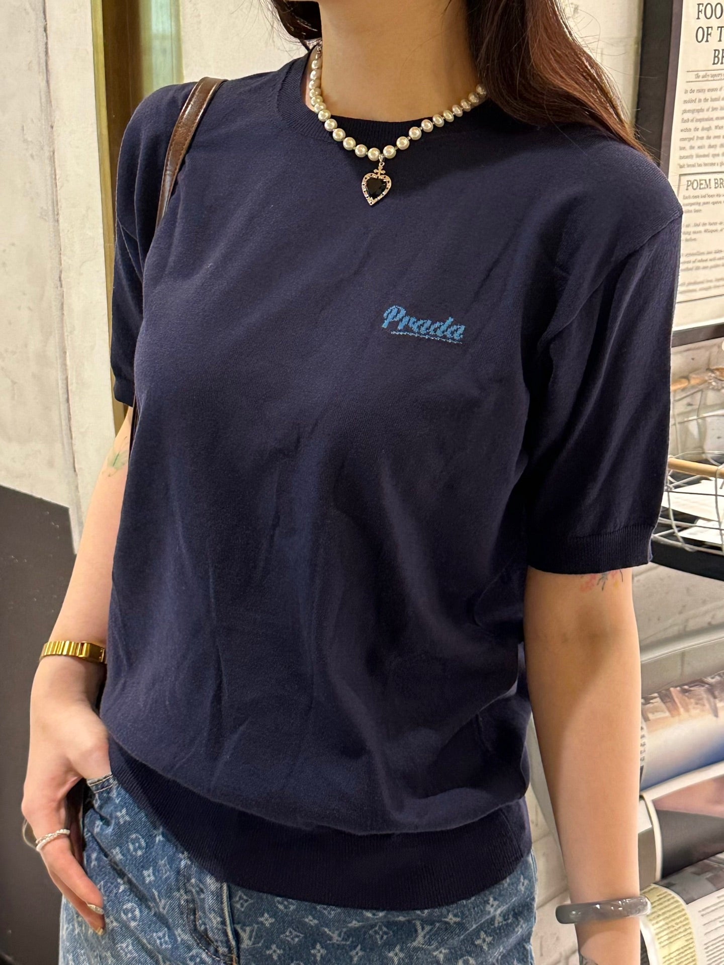 2026 Women’s GS Embroidered Short-Sleeved Jumper (DD119)