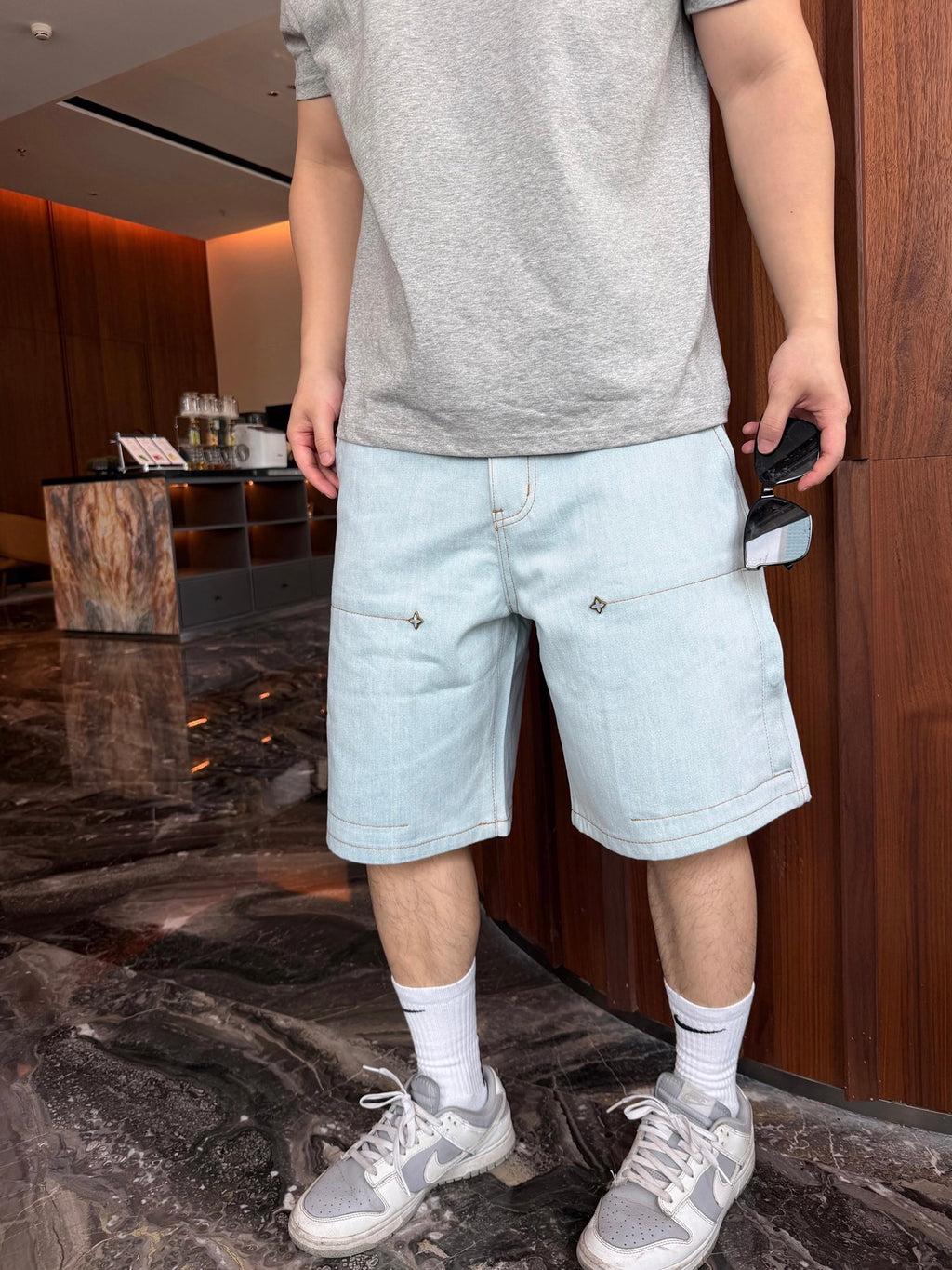 2026 New Arrival: GS Embroidered Denim Shorts (BB839-A80)