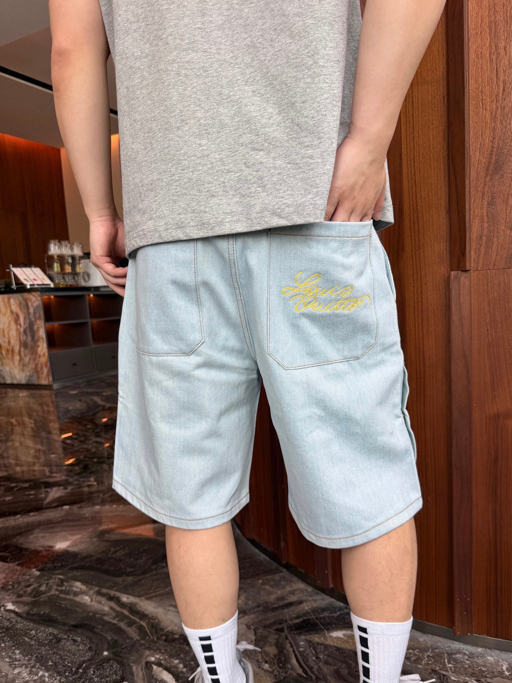 2026 New Arrival: GS Embroidered Denim Shorts (BB839-A80)