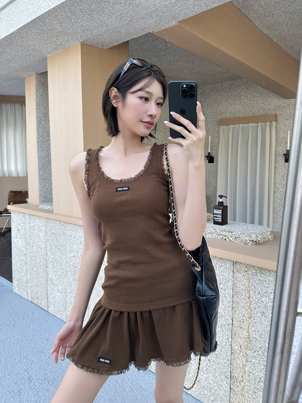 2026 Women’s GS Lace-Trimmed Tank Top (FF742)