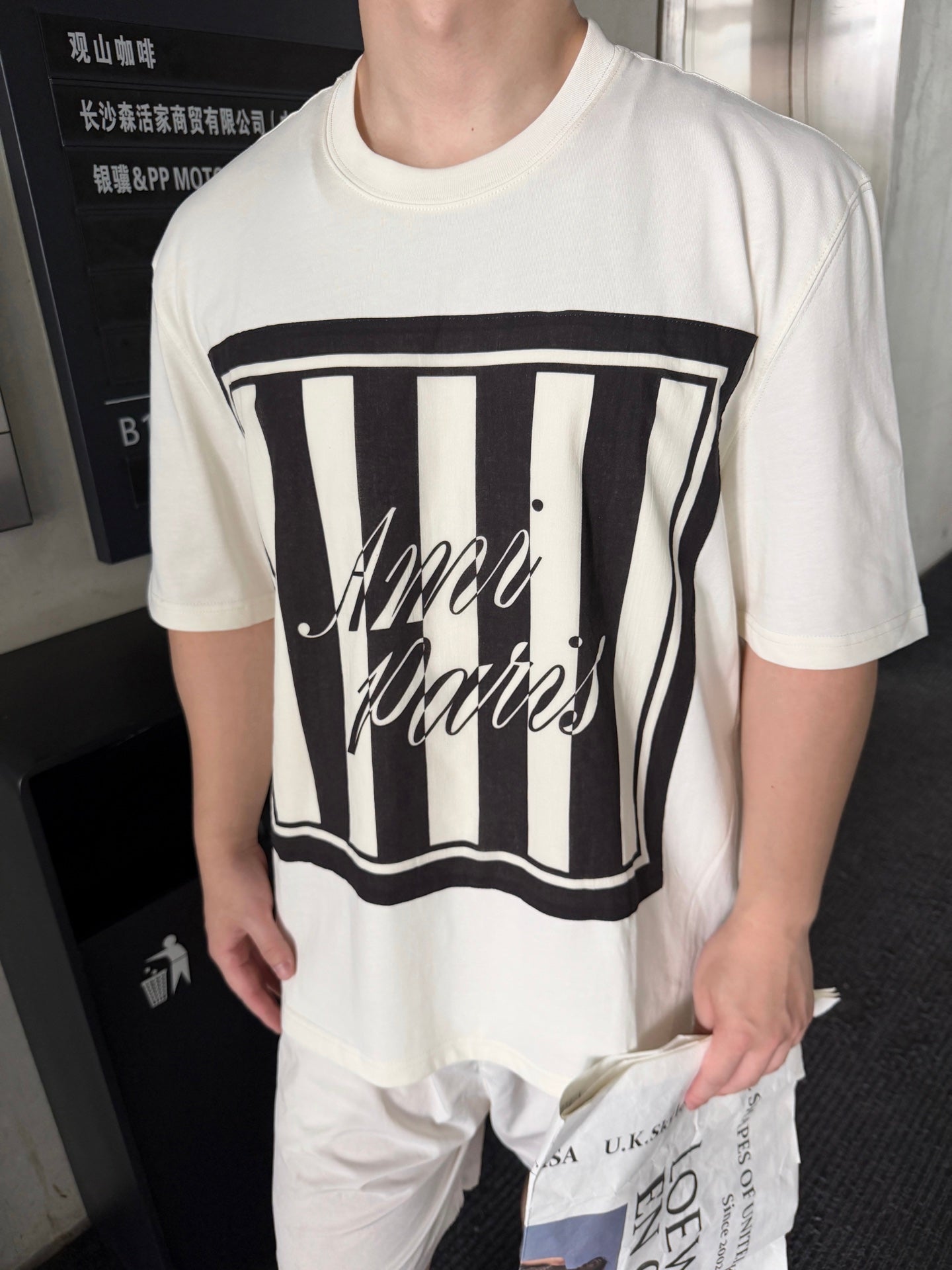 2026 New GS Letter Print Square T-shirt (BB880-A15)