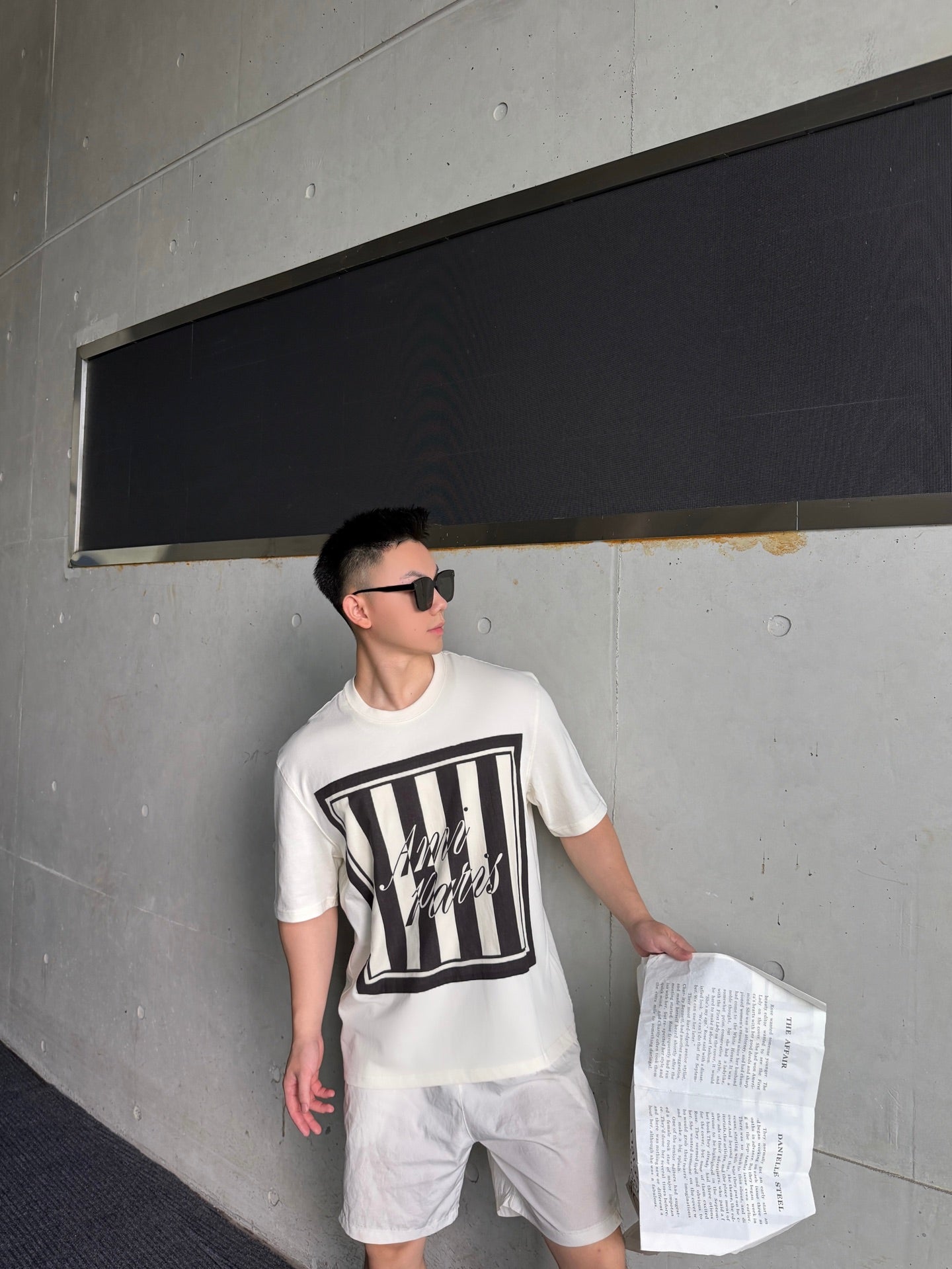 2026 New GS Letter Print Square T-shirt (BB880-A15)