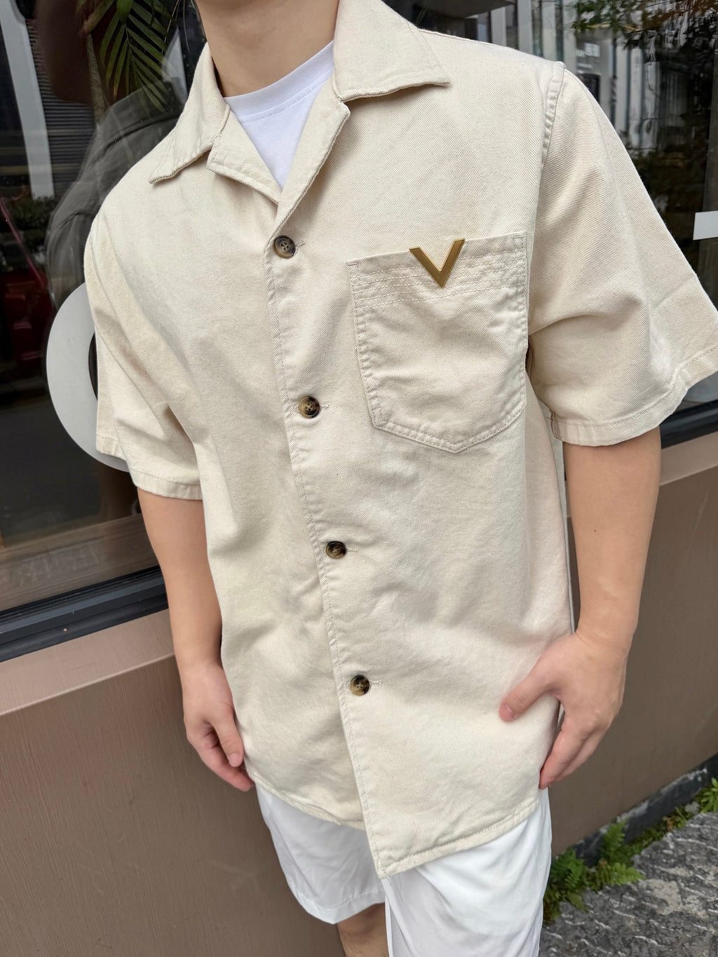 2026 New Style GS Logo Denim Shirt (AA618-A85)