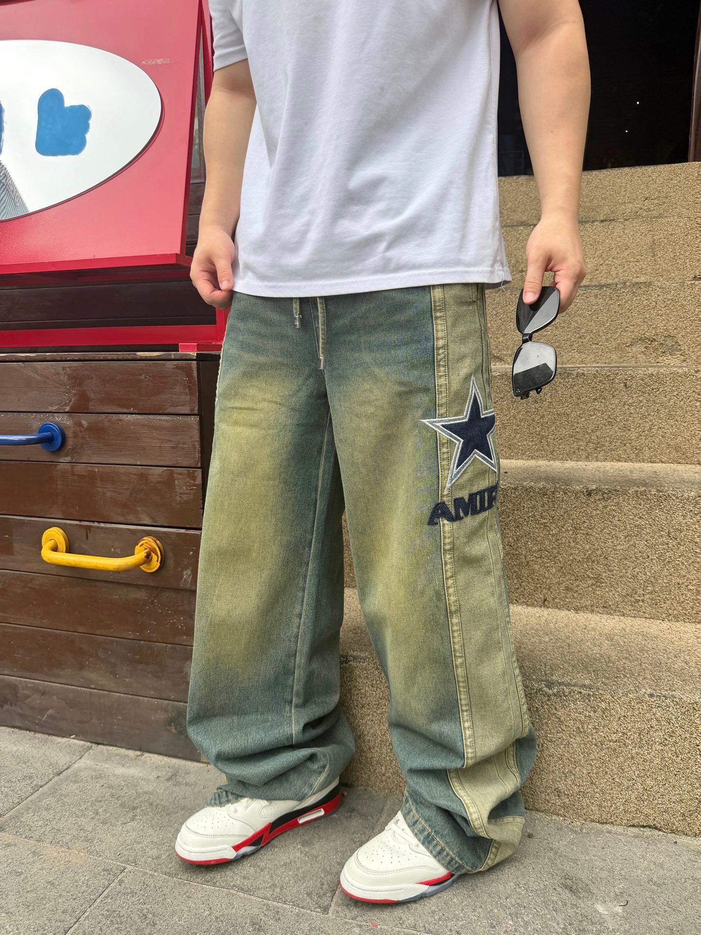 2026 New GS Logo Embroidered Jeans (BB861-B55)