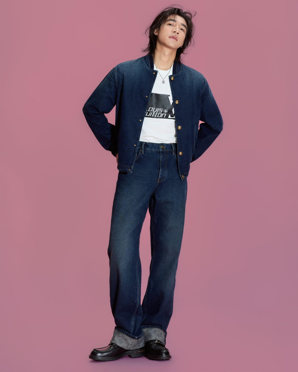 2026 New GS Logo Cuffed Jeans (BB866-B70)