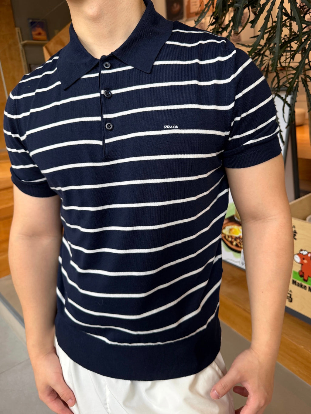 2026 New GS Logo Striped Polo-Neck Knit (CC991-A70)