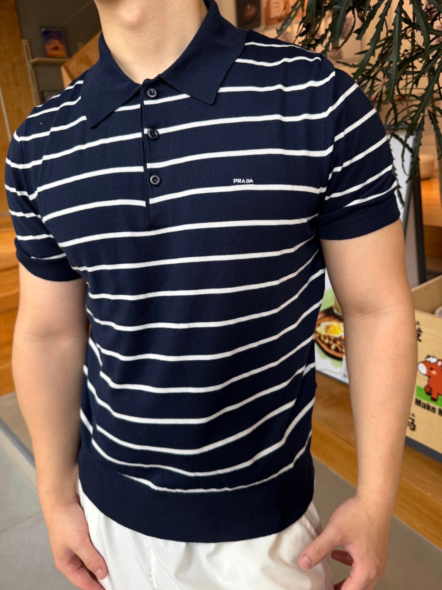 2026 New GS Logo Striped Polo-Neck Knit (CC991-A70)