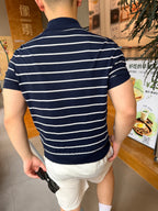 2026 New GS Logo Striped Polo-Neck Knit (CC991-A70)