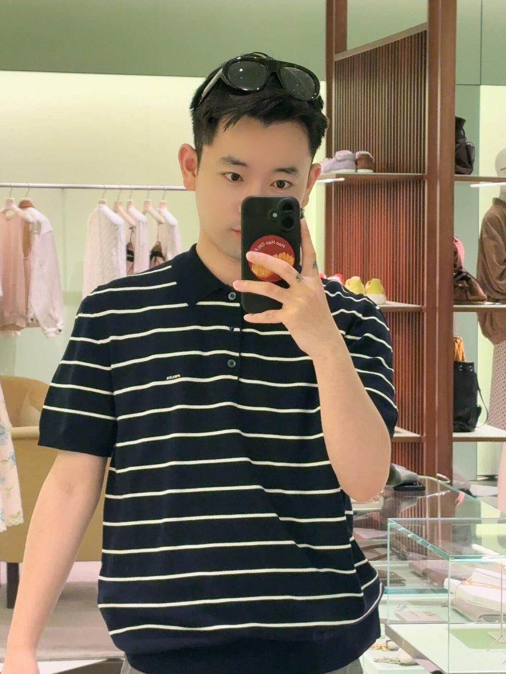 2026 New GS Logo Striped Polo-Neck Knit (CC991-A70)
