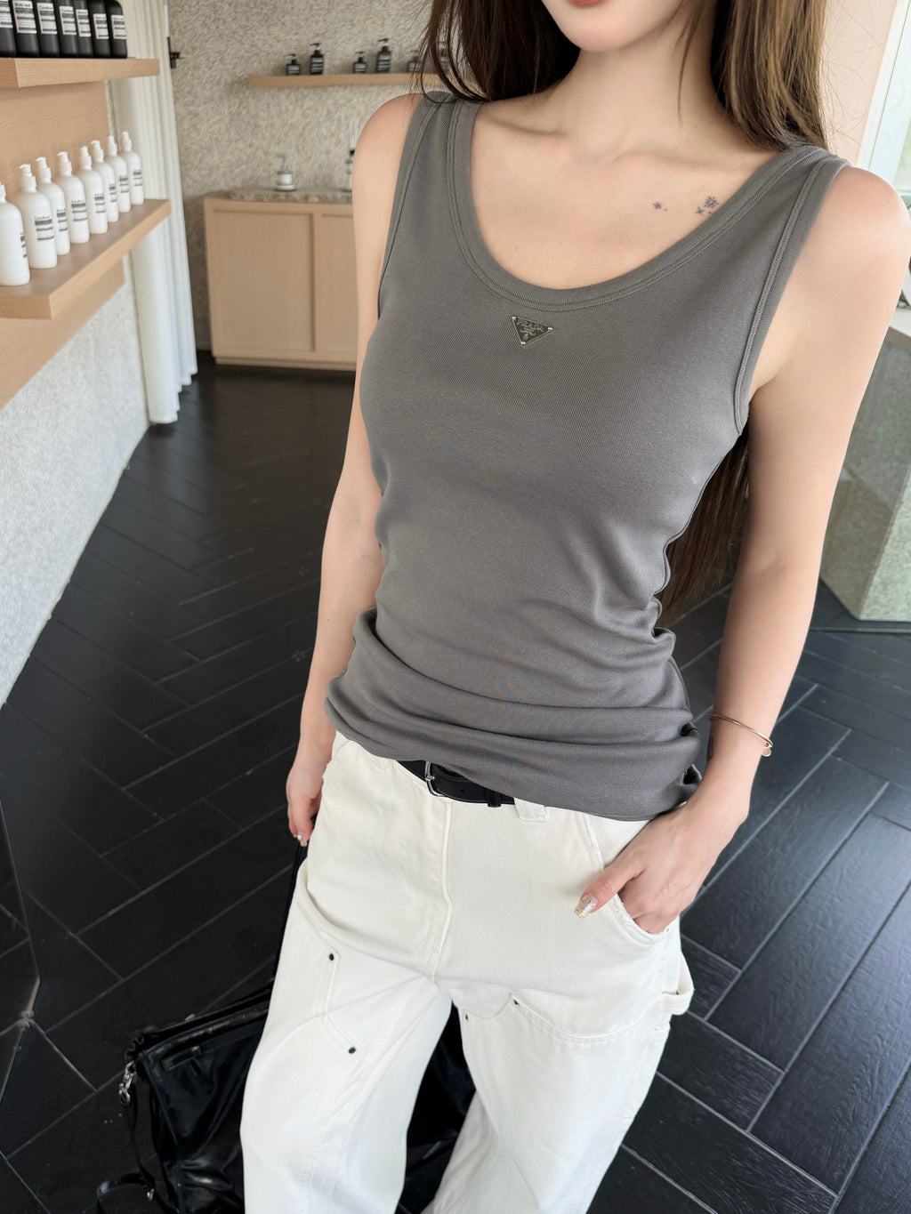 2026 Women's GS Tank Top with Triangle Logo on the Chest (FF756)