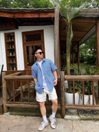 2026 New GS Embroidered Check Short-Sleeved Shirt (AA628-A70)