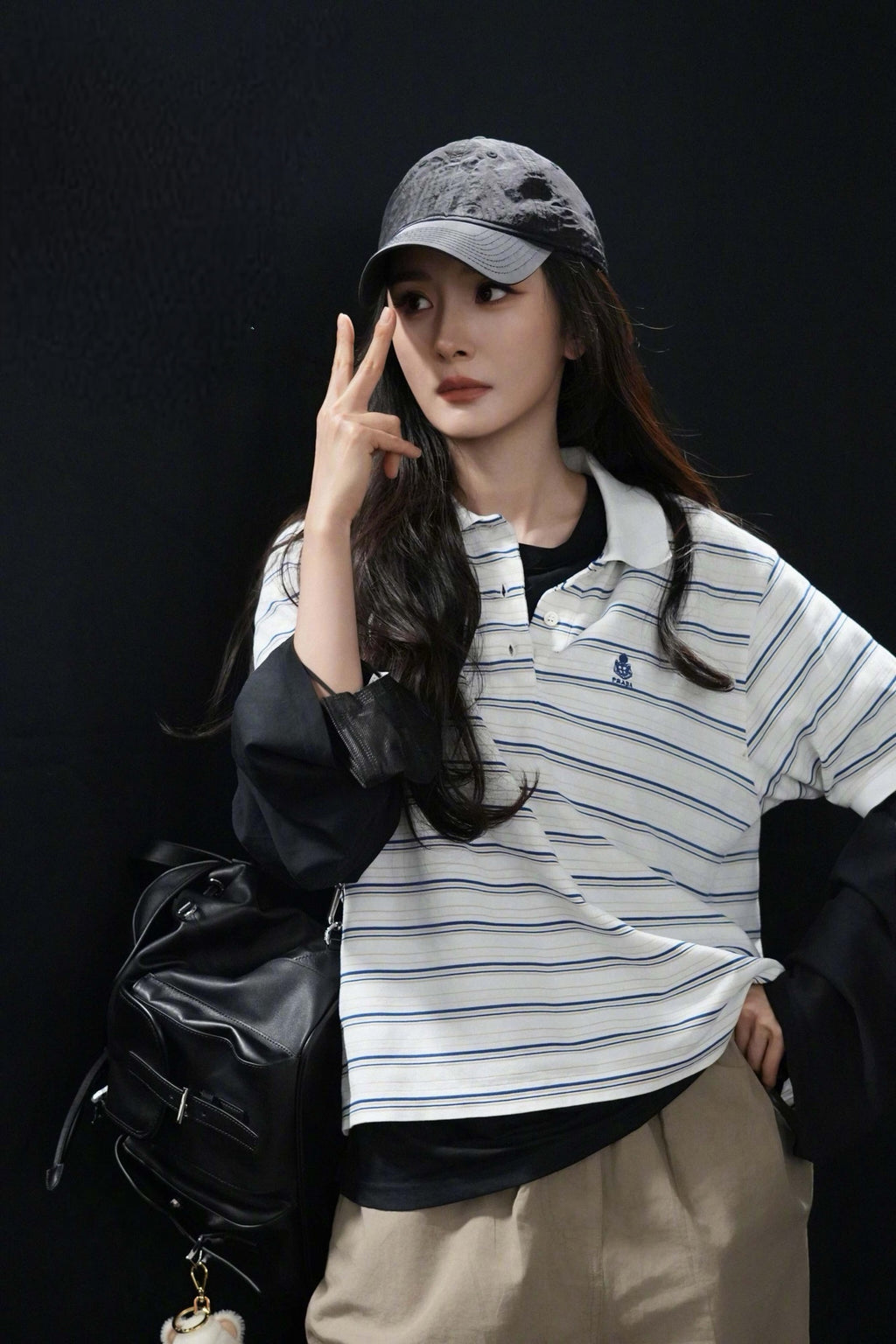 2026 Women's GS Striped Embroidered Polo Shirt (FF752)