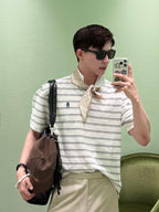 2026 New GS Logo Striped Polo Shirt (CC992-A60)