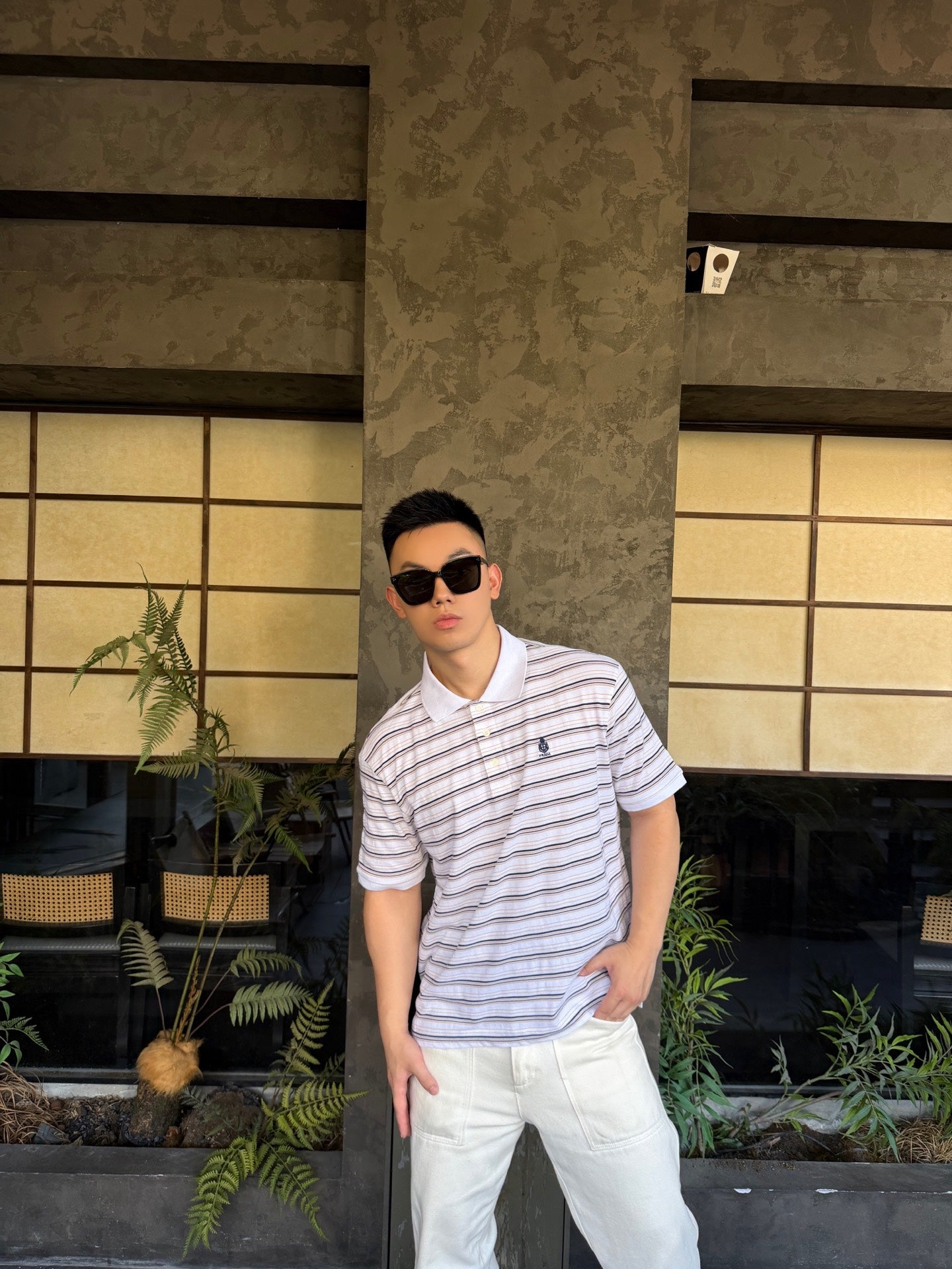 2026 New GS Logo Striped Polo Shirt (CC992-A60)