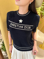 2026 Women's GS Embroidered Short-Sleeved Sweater (DD132)