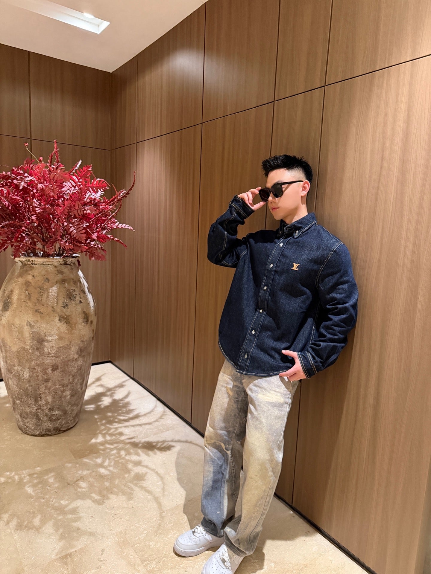 2026 new model GS logo denim shirt (BB884-B30)