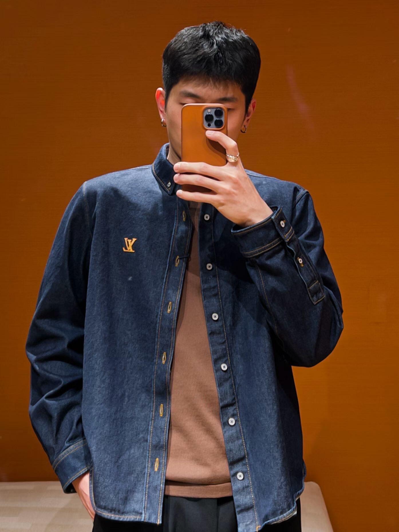 2026 new model GS logo denim shirt (BB884-B30)