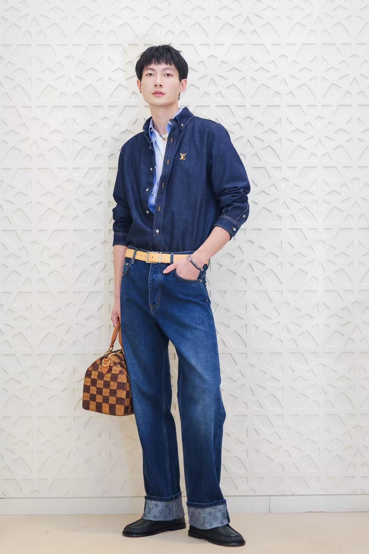 2026 new model GS logo denim shirt (BB884-B30)