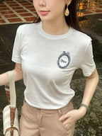 2026 Women's GS Badge Embroidered Short Sleeve (EE439)