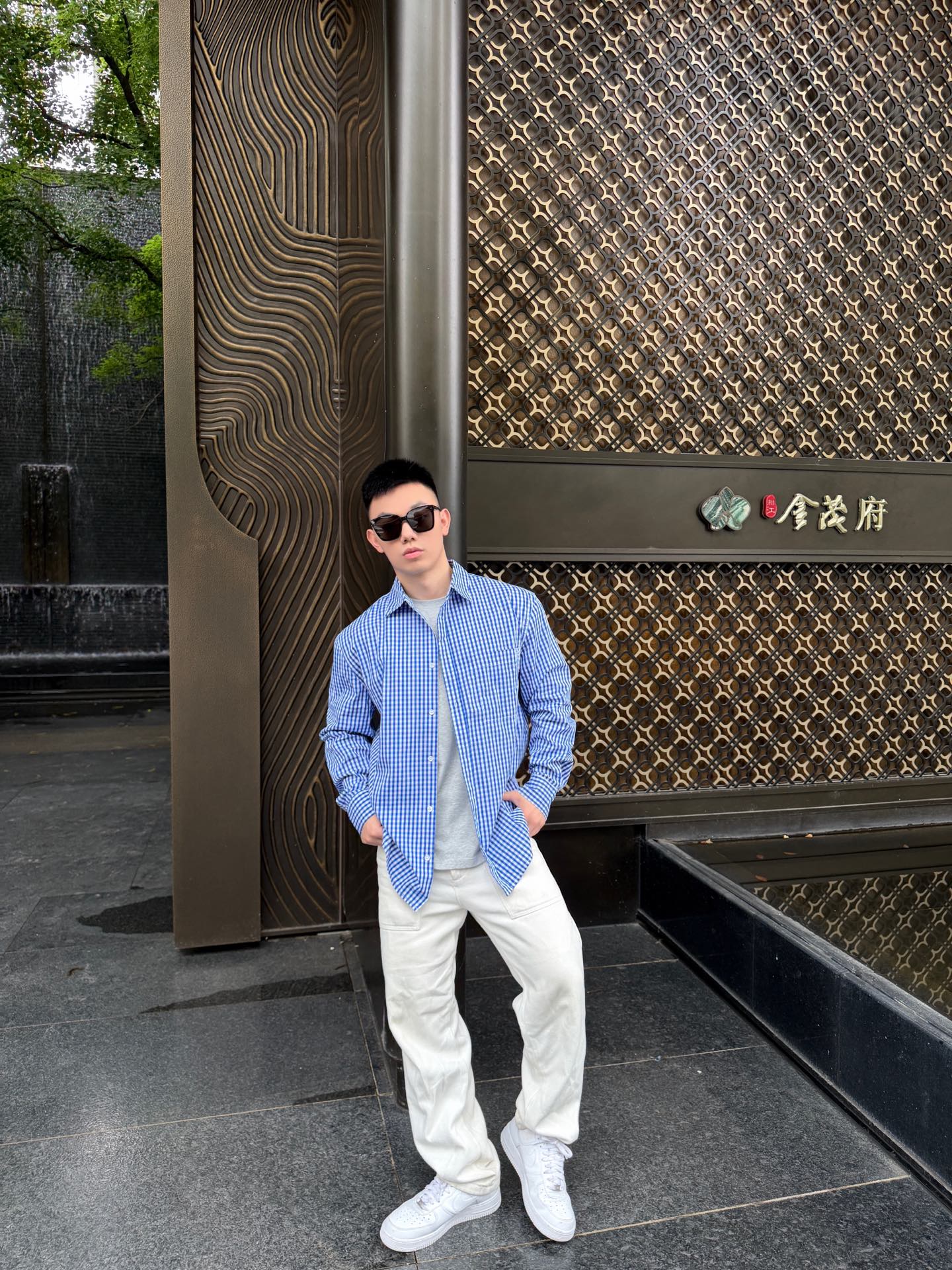 2026 New Style GS Embroidered Checkered Shirt (AA647-B30)