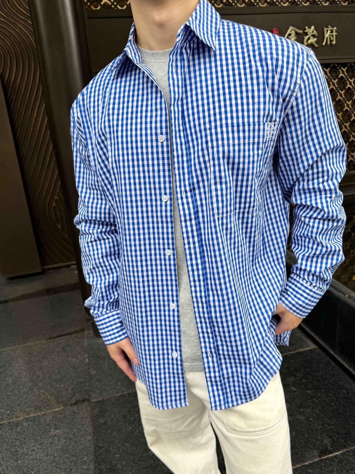 2026 New Style GS Embroidered Checkered Shirt (AA647-B30)