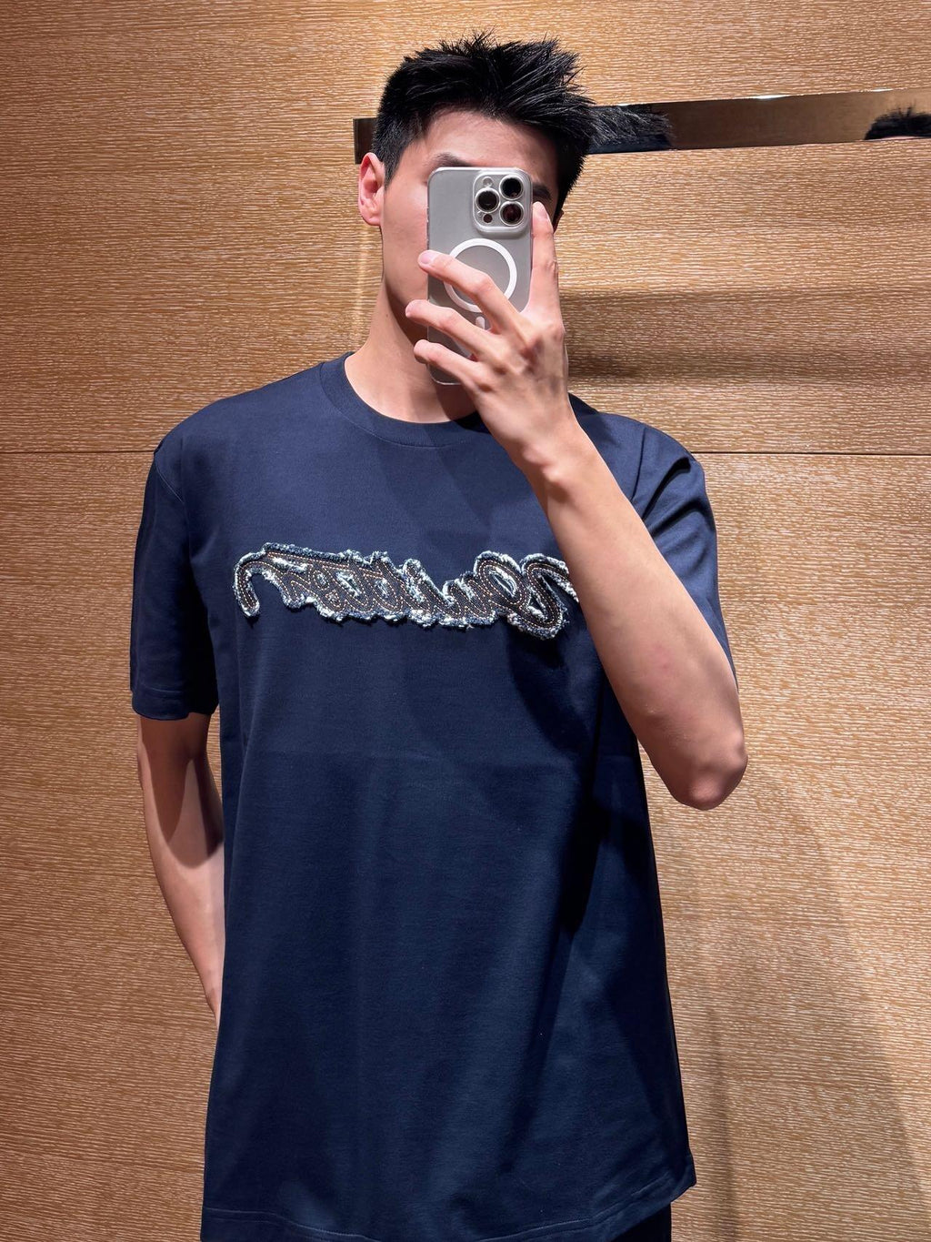 2026 New Model GS Logo Denim Short Sleeve (BB889-A20)