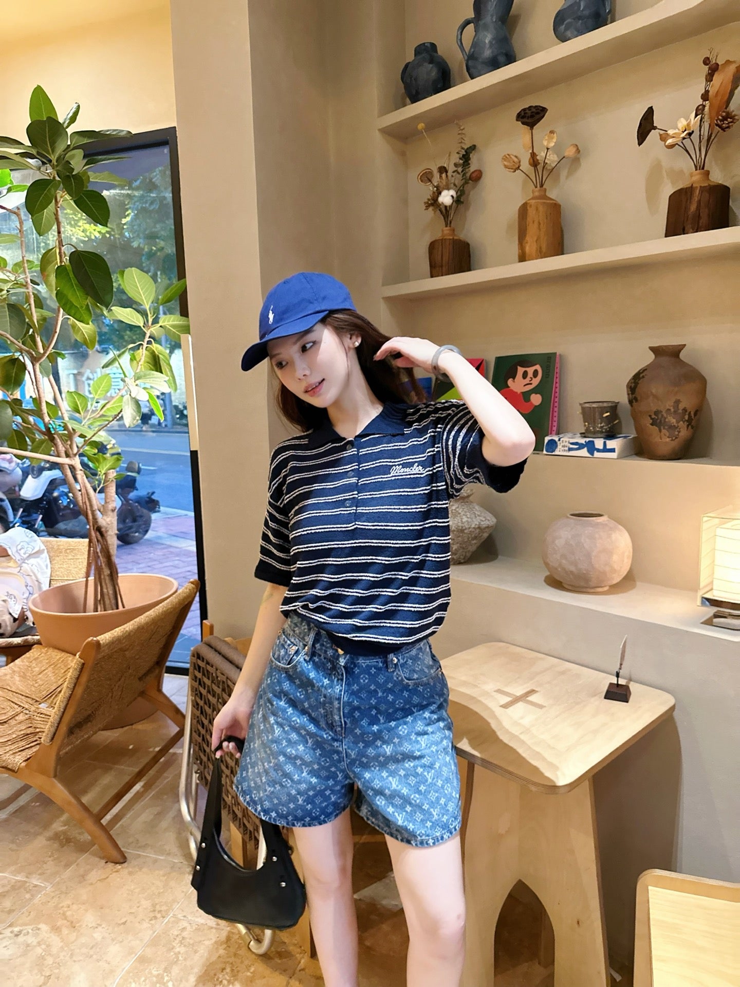 2026 Women's GS Logo Polo Neck Knit Sweater (DD142)