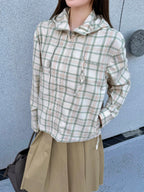 2026 Women's GS Embroidered Checkered Hooded Jacket (FF762)
