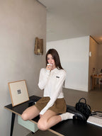 2026 Women's GS Logo Metal Belt Short Dress (FF766)