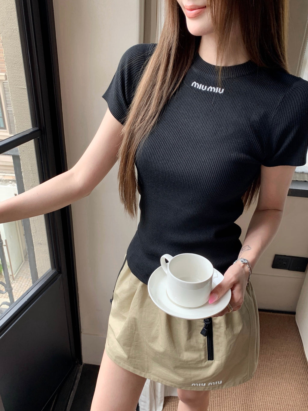 2026 Women's GS Logo Short-Sleeved Sweater (FF788)