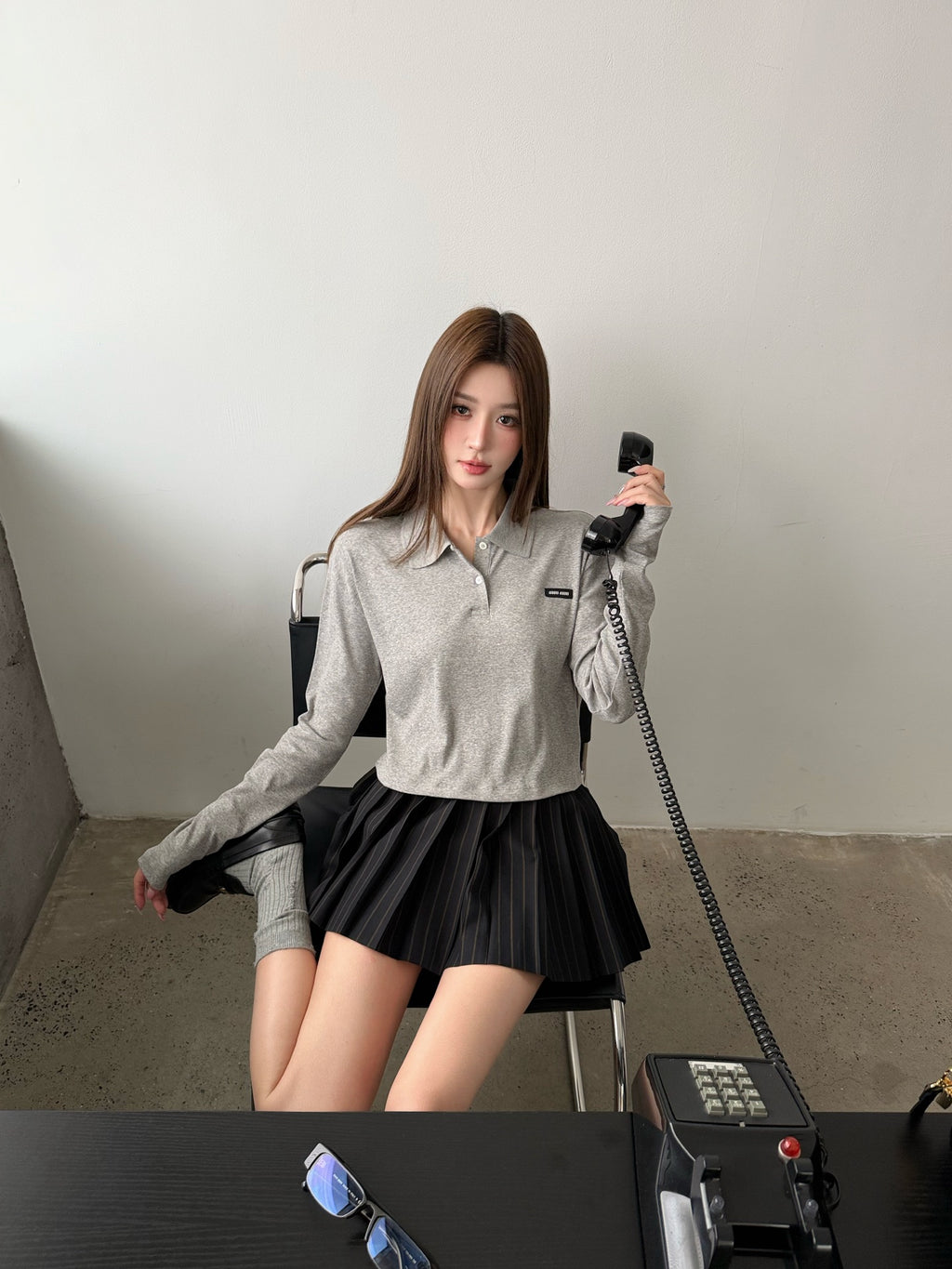 2026 Women's GS Logo Polo Shirt Long Sleeve (FF786)