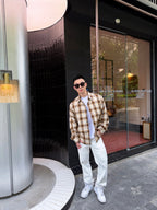 2026 New Model GS Embroidered Checkered Shirt (BB834-B45)