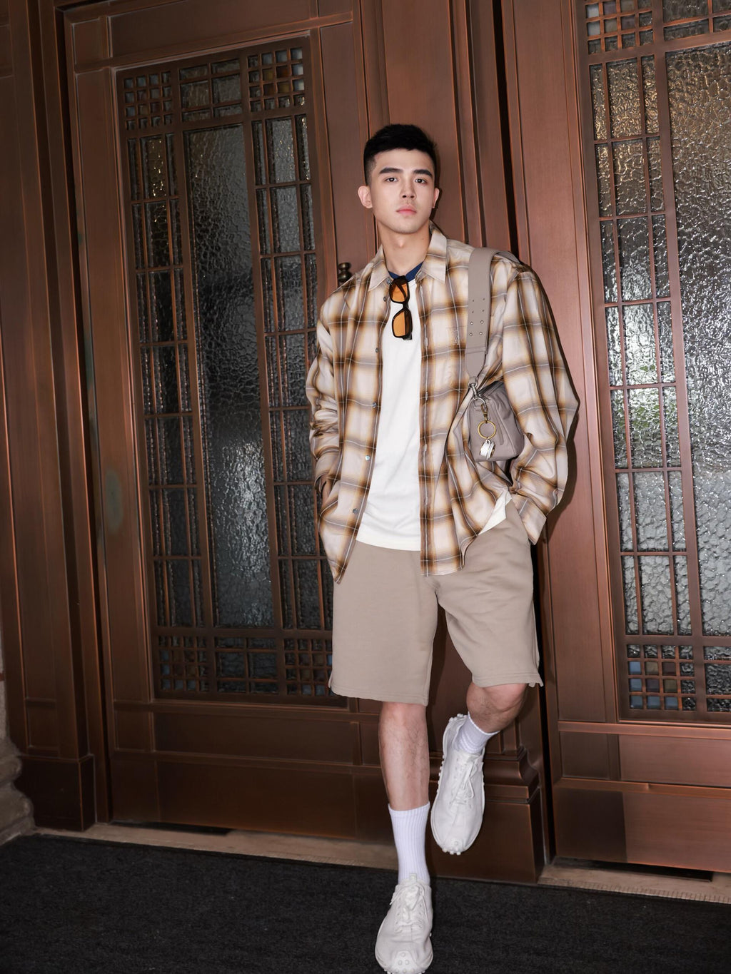 2026 New Model GS Embroidered Checkered Shirt (BB834-B45)
