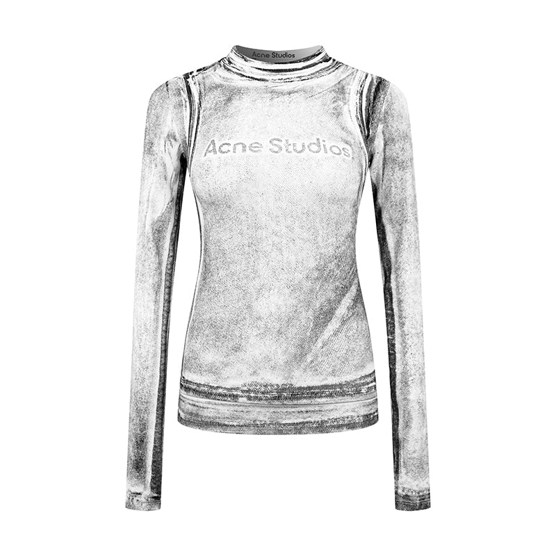 2026 Women's GS Fake Two-Piece Logo Print Long-Sleeved (EE428)