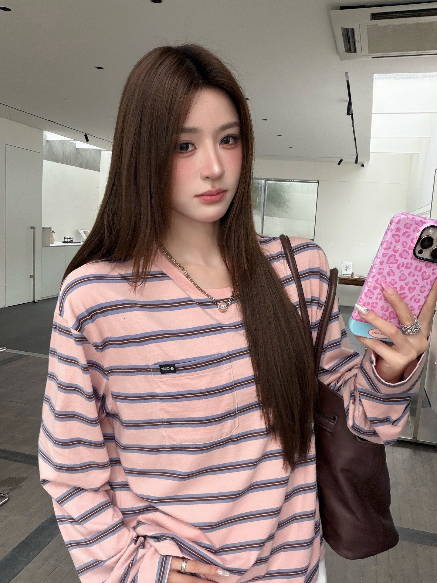 2026 Women's GS Logo Striped Long-Sleeved (FF790)