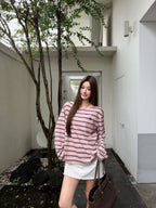 2026 Women's GS Logo Striped Long-Sleeved (FF790)