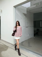 2026 Women's GS Logo Striped Long-Sleeved (FF790)