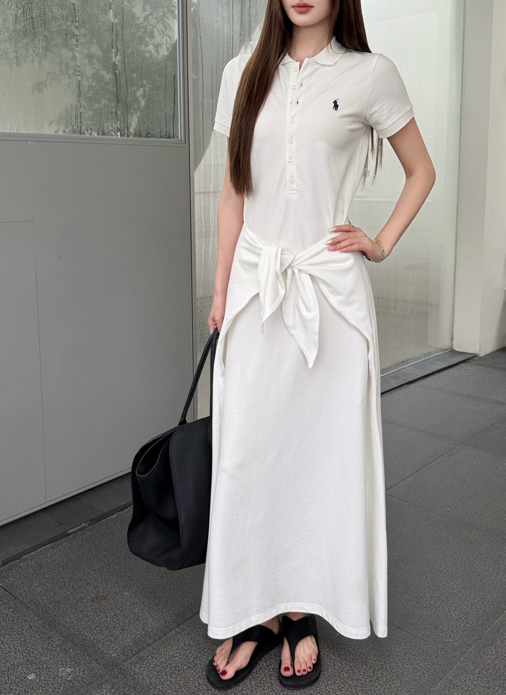 2026 Women's GS Embroidered Polo Neck Dress (FF785)
