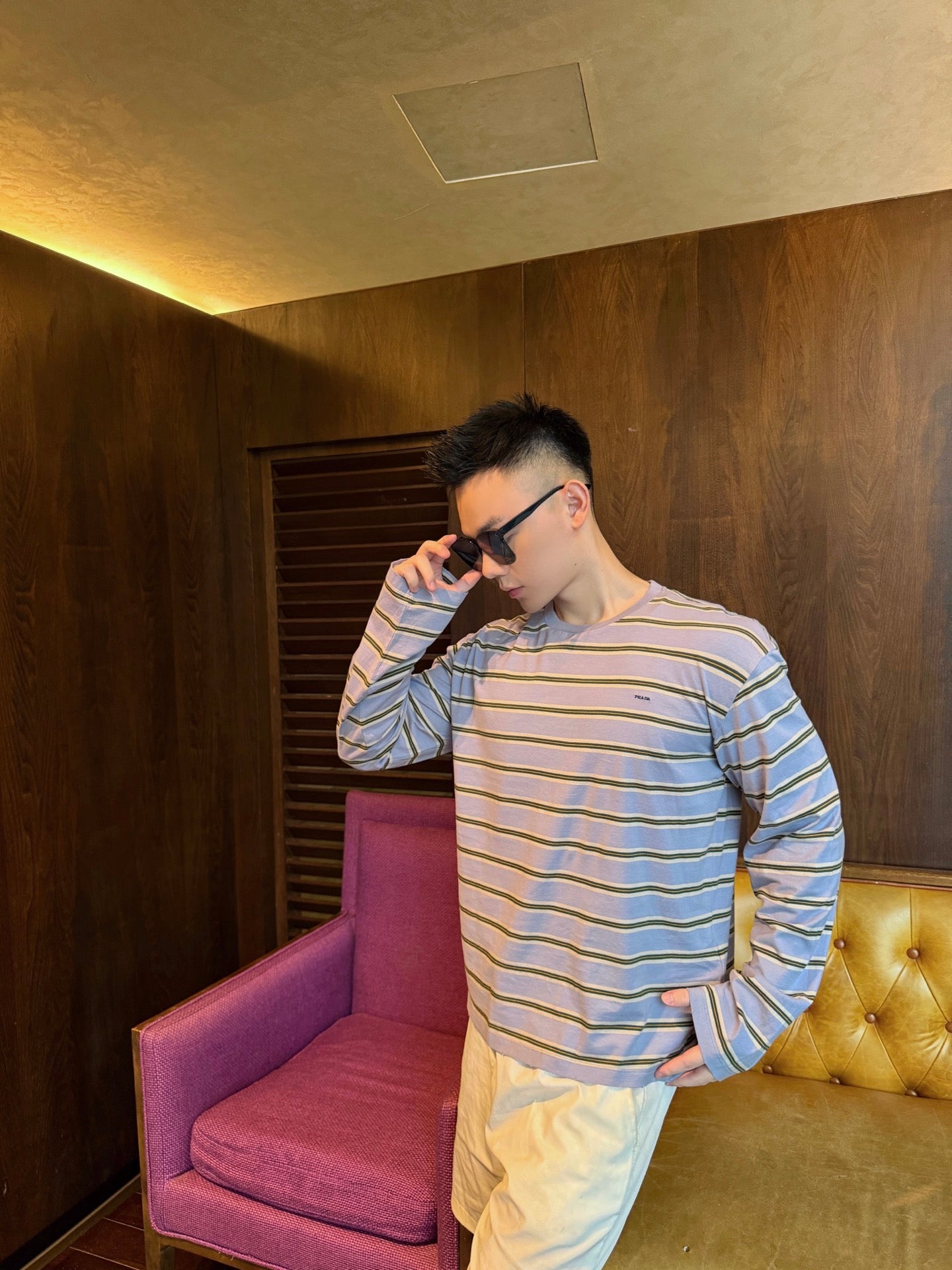 2026 New Model GS Embroidered Striped Long-Sleeve Shirt (CC7006-A70)