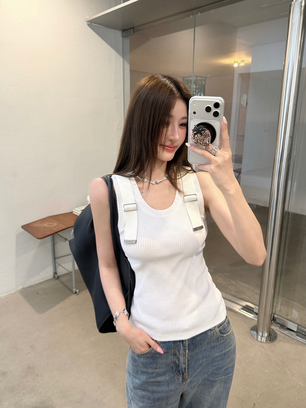 2026 Women's GS Metal Shoulder Strap Tank Top (FF783)