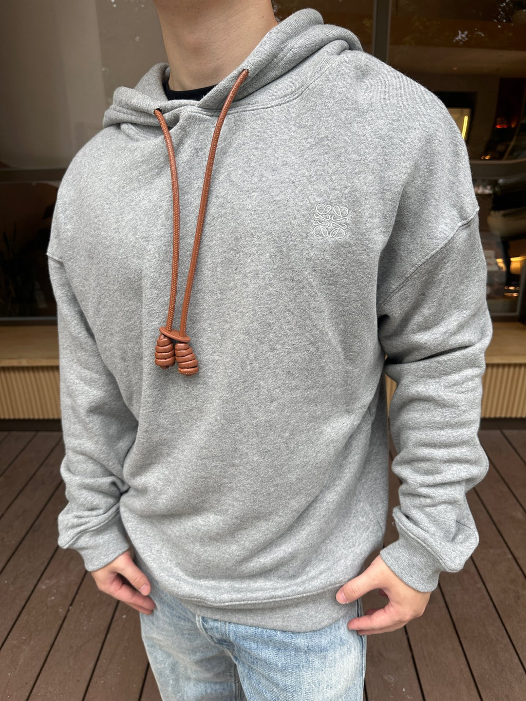 2026 New Style GS Leather Embroidered Hooded Sweatshirt (25196-B10)