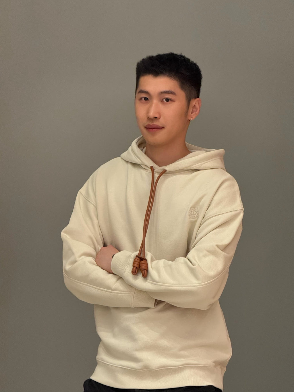 2026 New Style GS Leather Embroidered Hooded Sweatshirt (25196-B10)