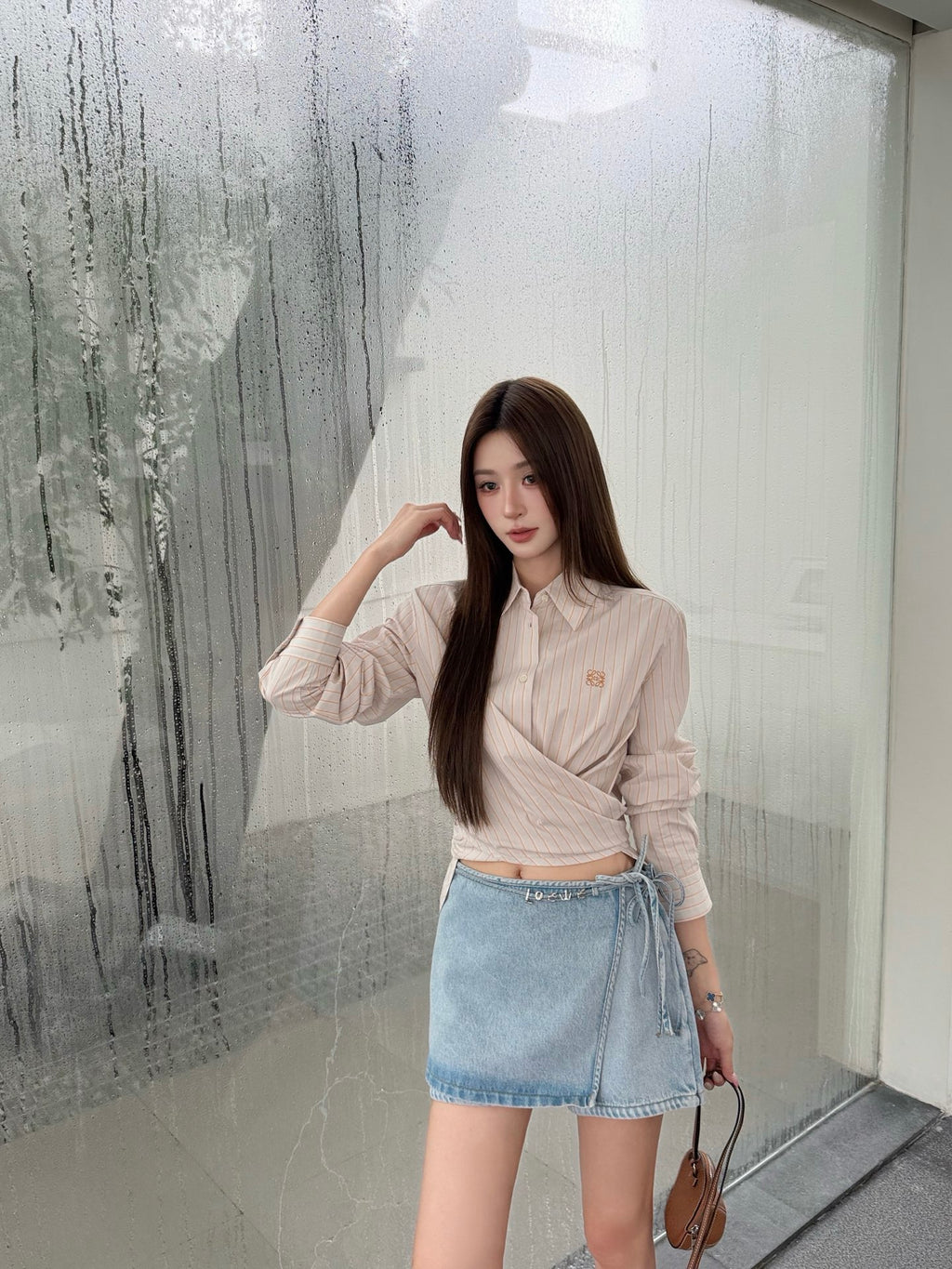 2026 Women's GS Letter Metal Denim Short Skirt (FF792)