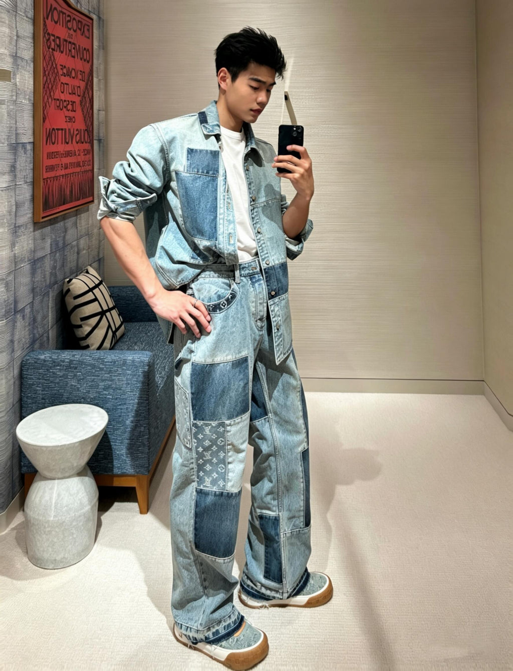 2026 new model GS logo patchwork jeans (BB885-C15)