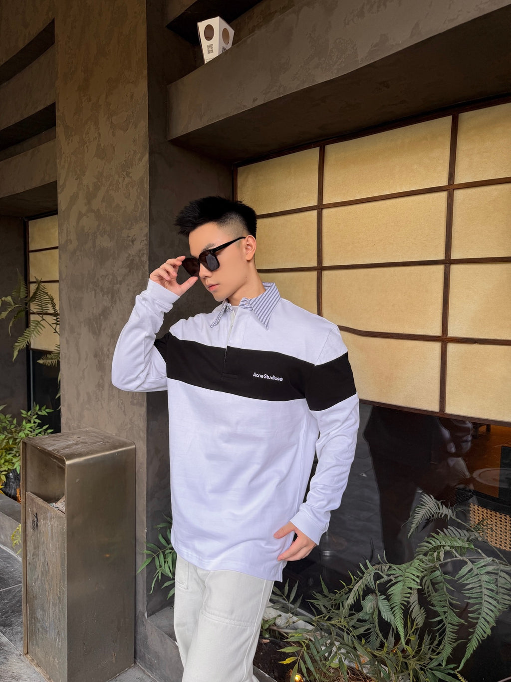 2026 New Model GS Embroidered Stripes Polo Neck Long Sleeve (BB913-A95)