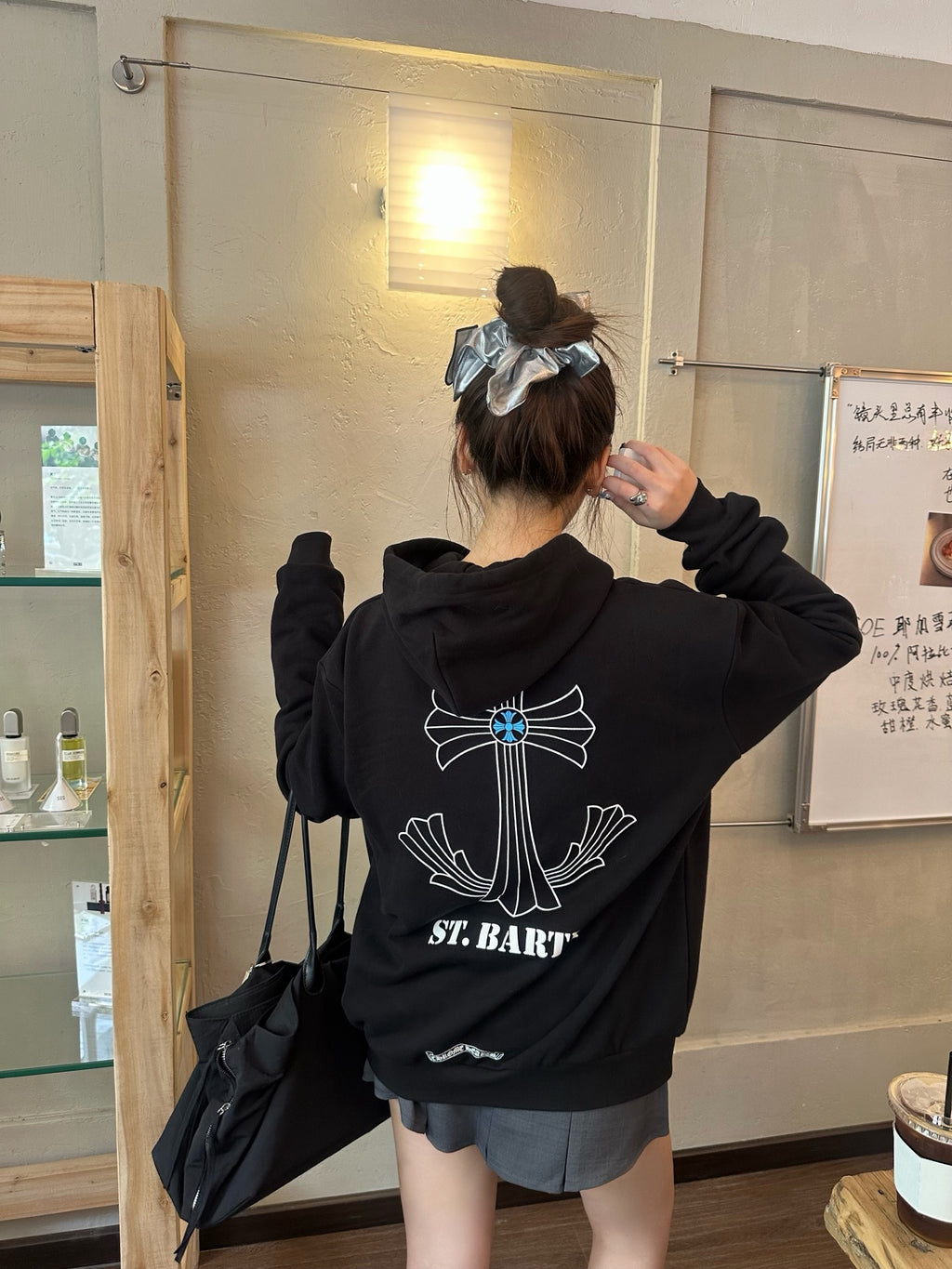 2026 Women's GS Cross-Design Printed Hooded Sweatshirt (DD158)