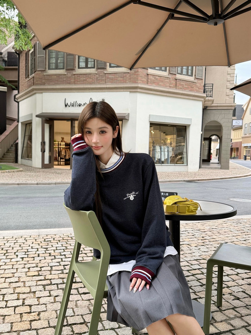 2026 Women's GS Logo Striped T-Shirt (FF771)