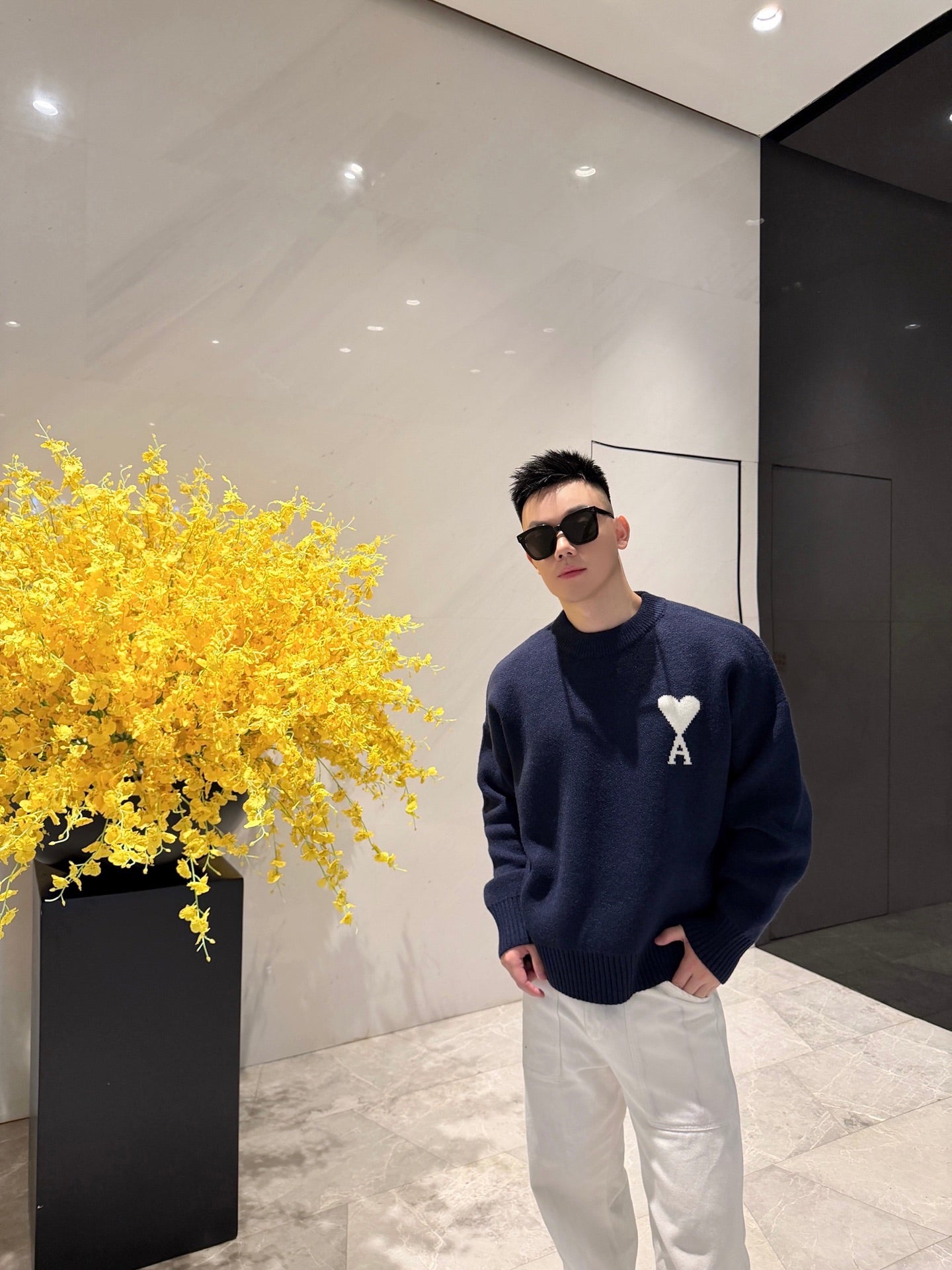 2026 New GS Jacquard Crew Neck Knit (25374-B30)