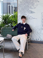 2026 New GS Jacquard Crew Neck Knit (25374-B30)